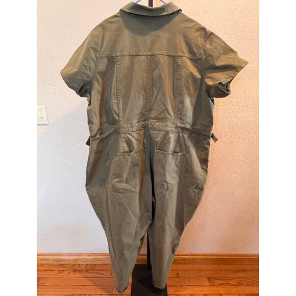 Good American Utility Jumpsuit Fatigue Green NWT Size 8 / 5XL Plus Size - Picture 4 of 11